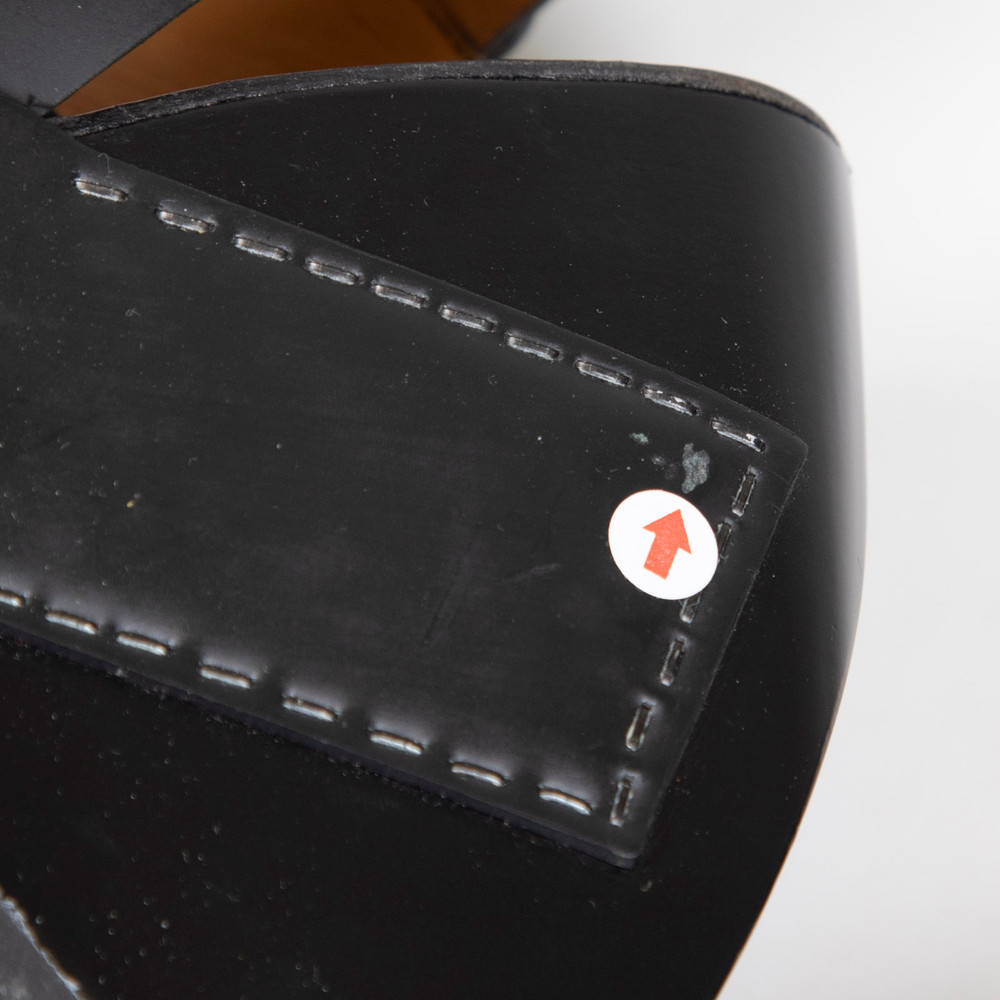 Acne Studios Black Leather Platform Clogs