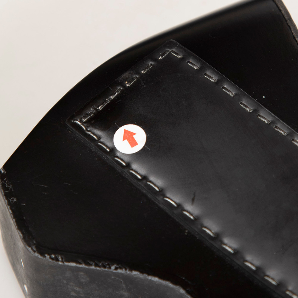 Acne Studios Black Leather Platform Clogs