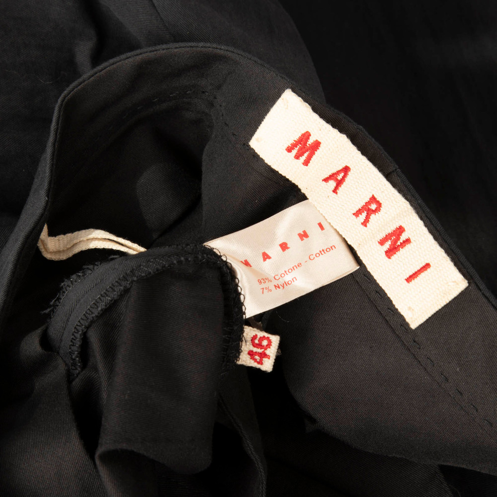 Marni Black Mid Rise Straight Leg Trousers