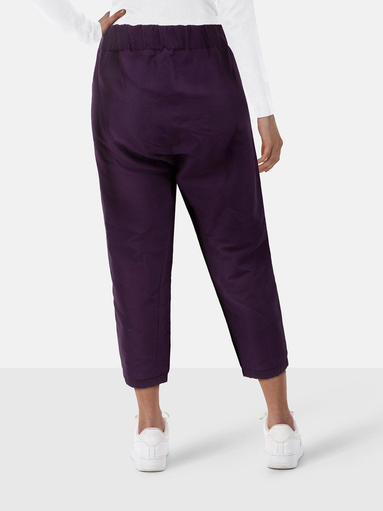 Marni Purple Elastic Waist Tapered Trousers