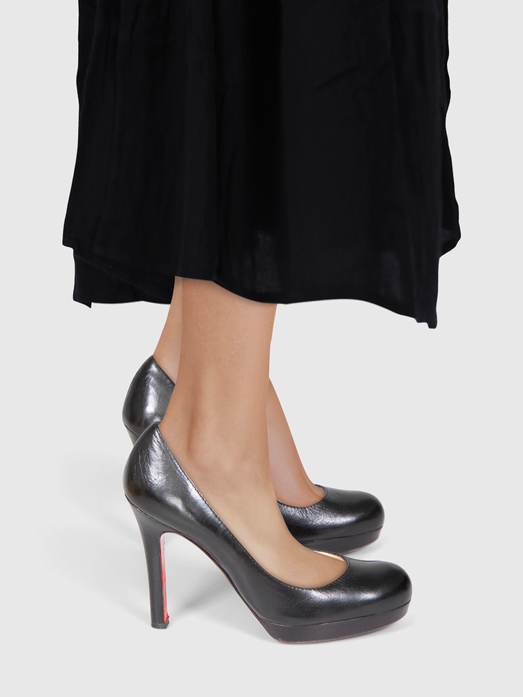Christian Louboutin Black Leather Pumps