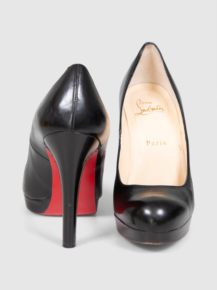 Christian Louboutin Black Leather Pumps