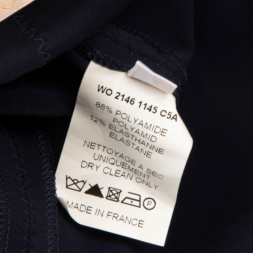 Lanvin Navy Midi V-Neck Dress