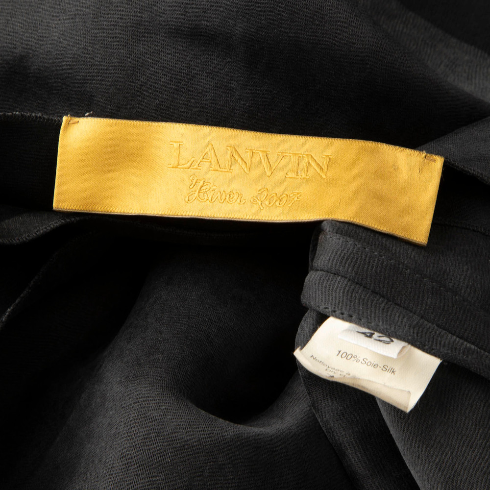 Lanvin Black Silk Mini Dress