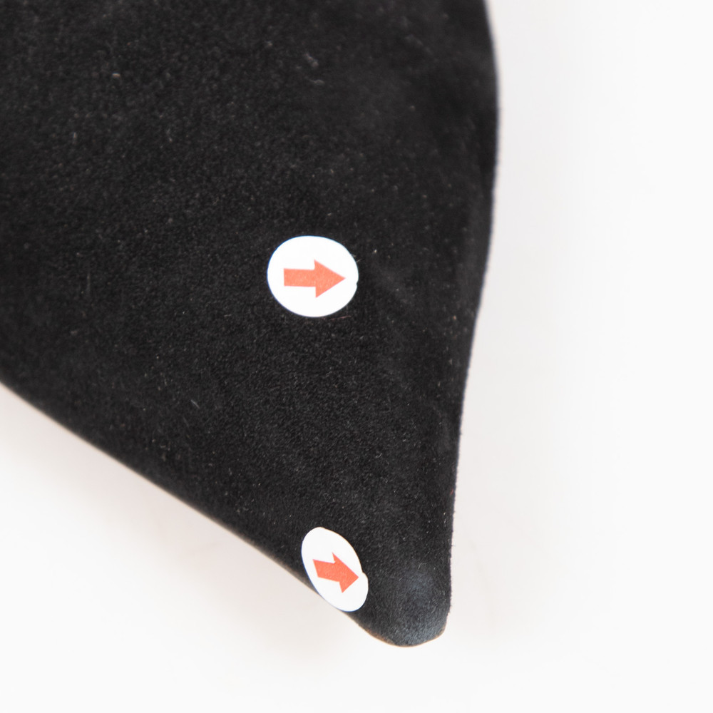 Céline Black Suede V-Neck Kitten Pumps