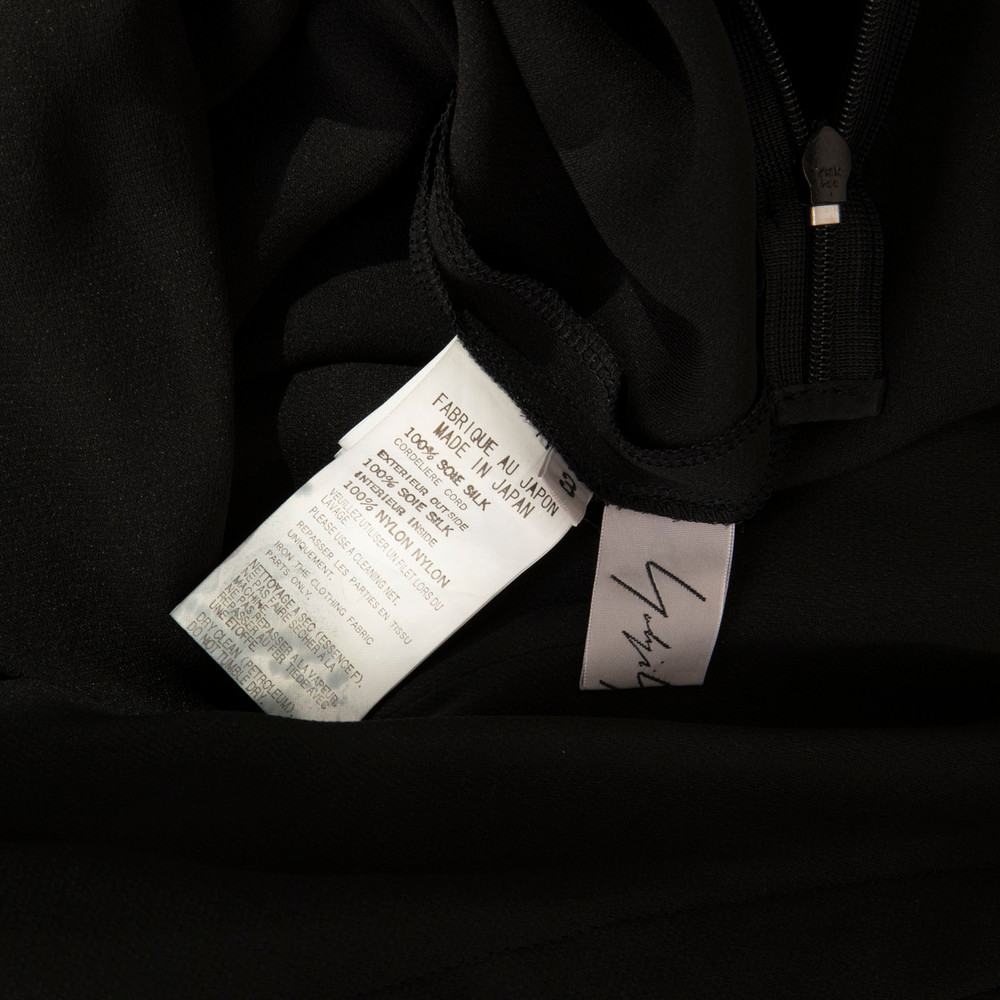 Yohji Yamamoto Black Silk Lace Up Jumpsuit