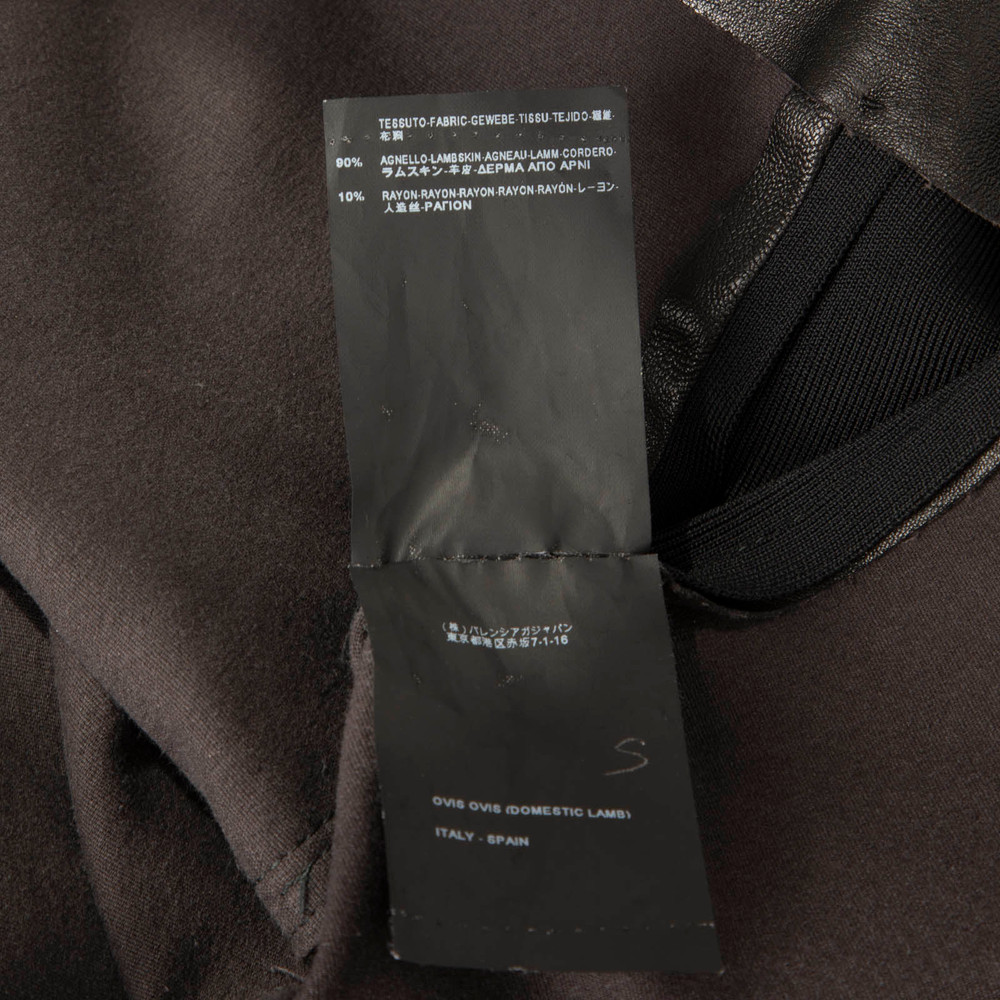 Balenciaga Black Leather High Rise Leggings