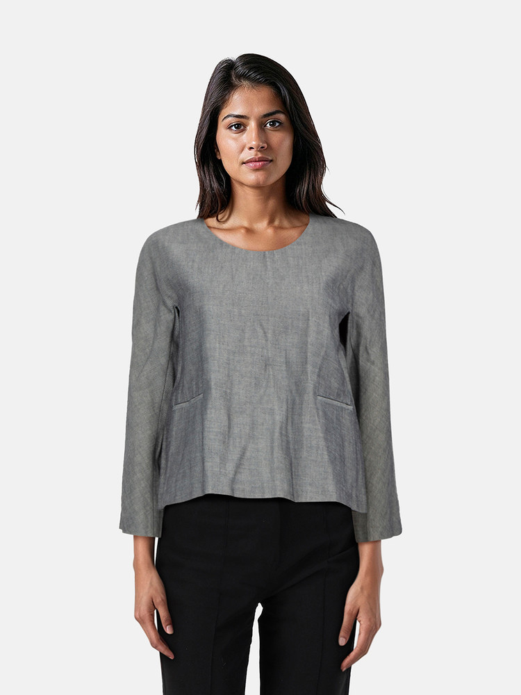 Marni Grey Long Sleeve Top