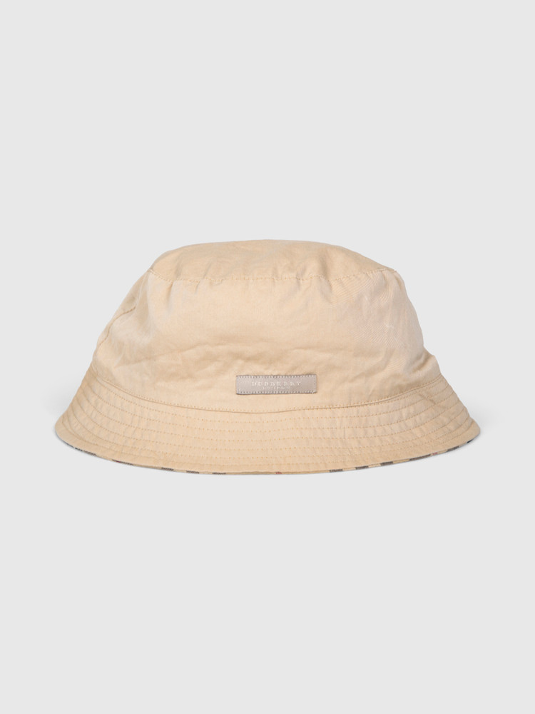 Burberry Vintage Beige & Nova Check Reversible Bucket Hat