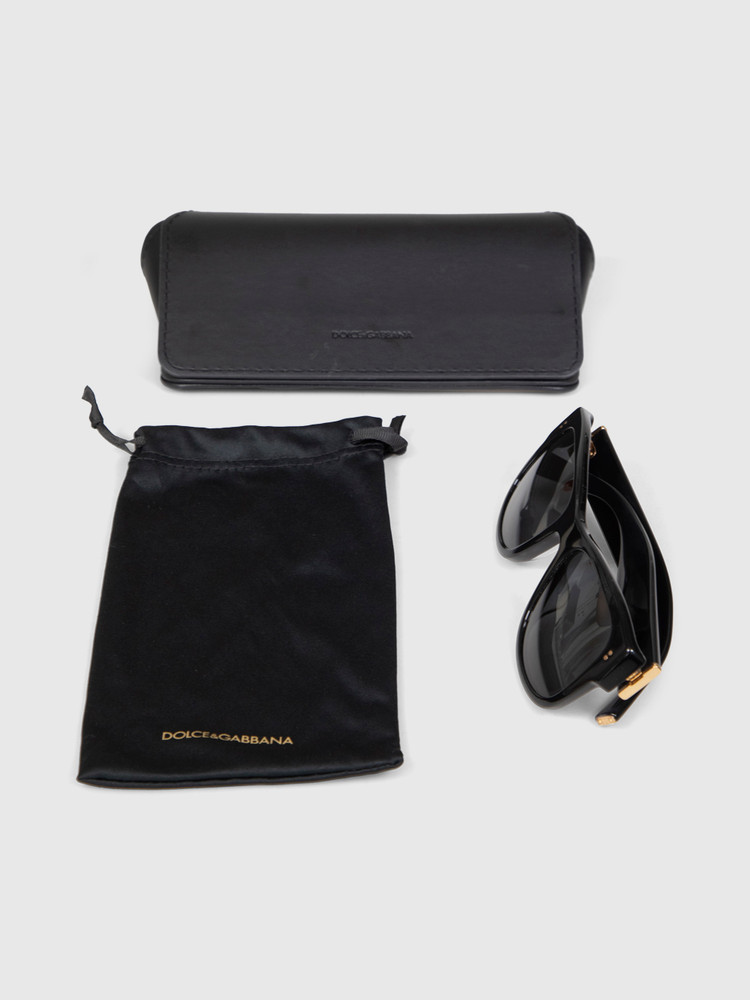 Dolce & Gabbana Black D-Frame Sunglasses