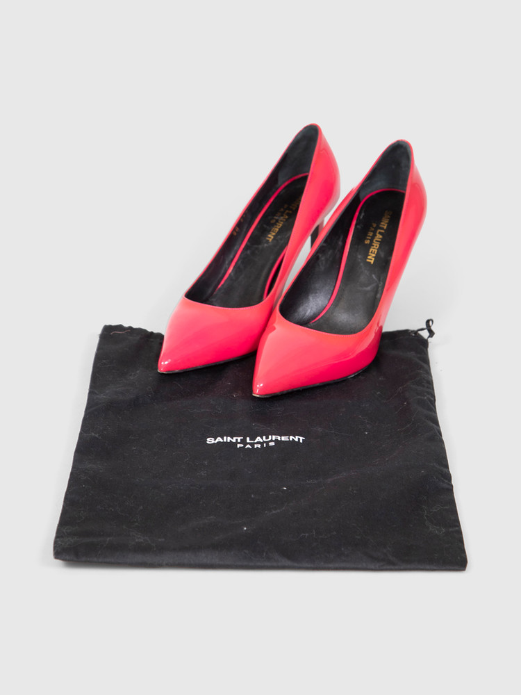 Saint Laurent Pink Patent Leather Pumps