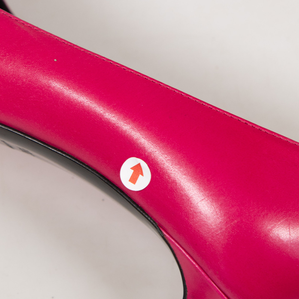 Saint Laurent Hot Pink Leather Pointed Pumps