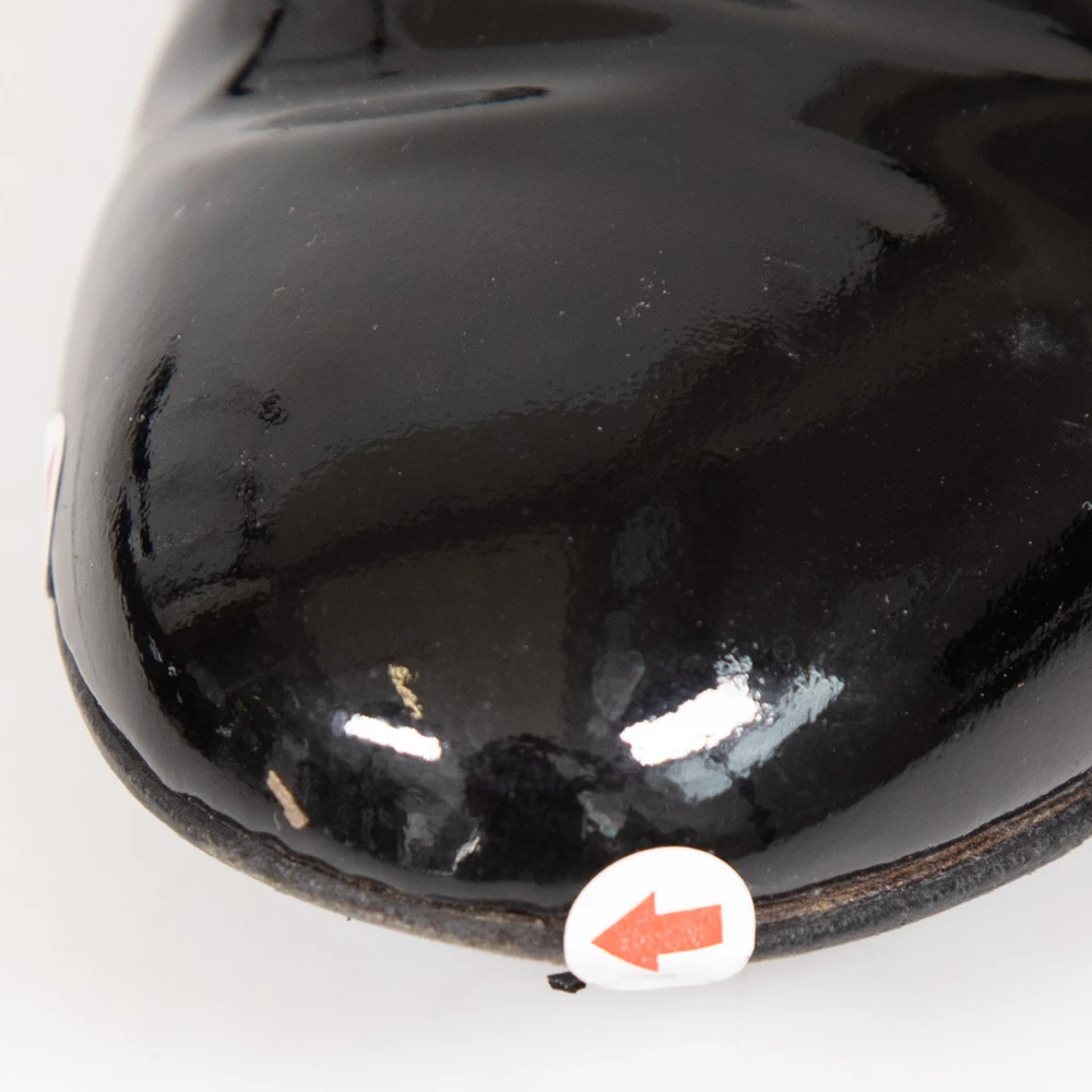 Saint Laurent Black Patent Round Toe Loafers