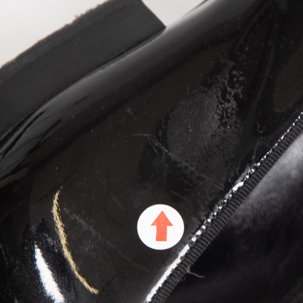 Saint Laurent Black Patent Round Toe Loafers