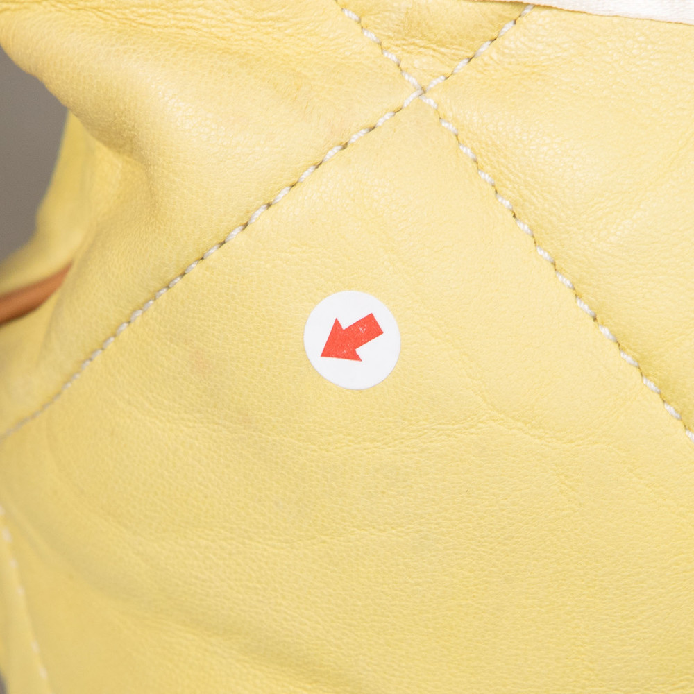 Lanvin Yellow Leather Matelasse Clutch