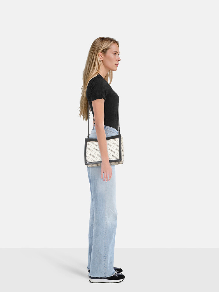 Balenciaga Logo Print Crossbody Bag