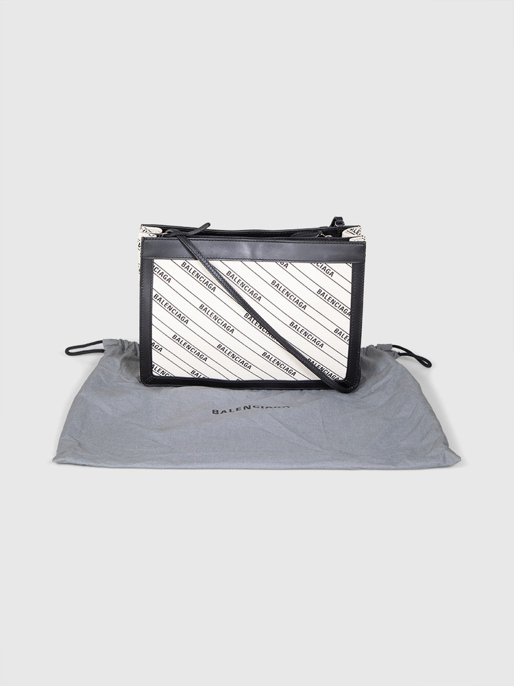Balenciaga Logo Print Crossbody Bag