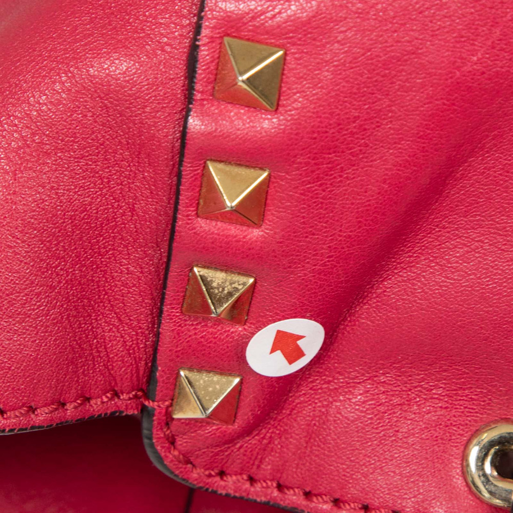 Valentino Garavani Pink Leather Rockstud Tote Bag