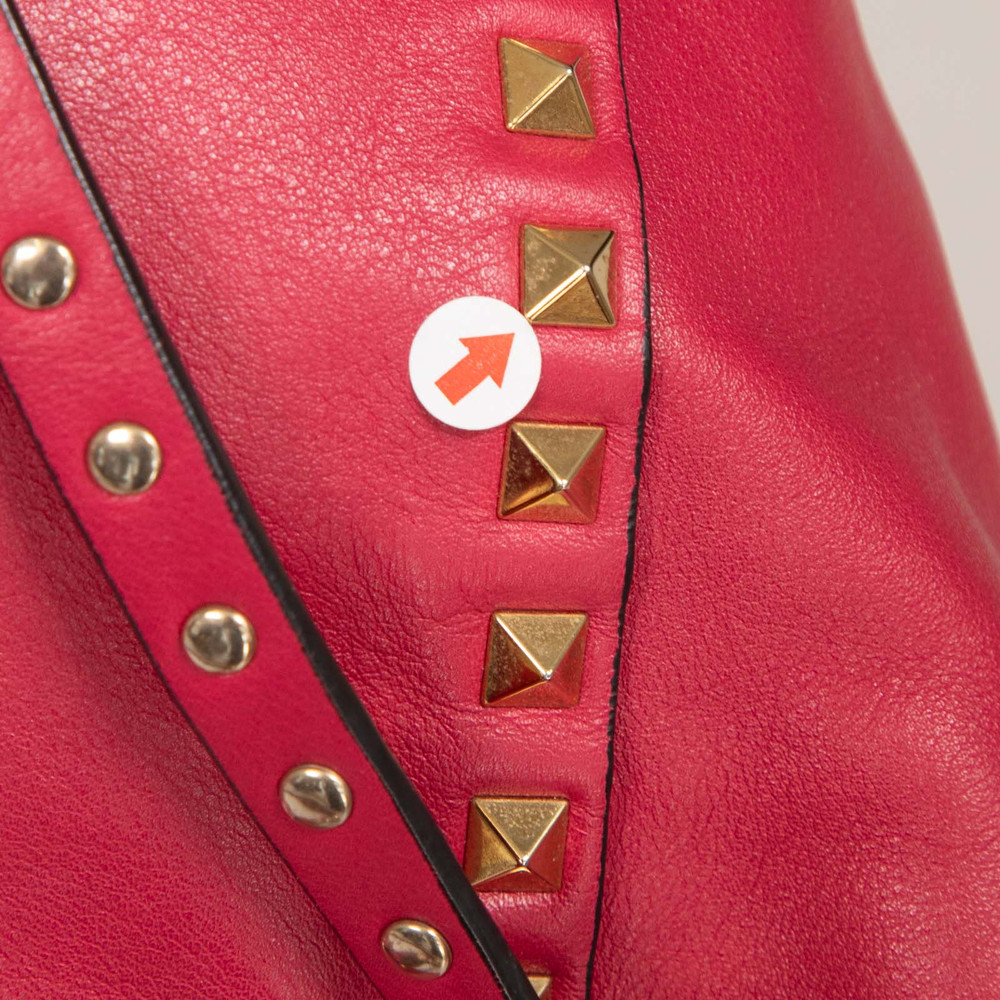 Valentino Garavani Pink Leather Rockstud Tote Bag