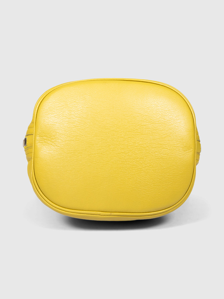 Balenciaga Green Leather Papier Bucket Bag