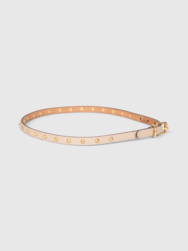 Gucci Beige Leather Studded Belt