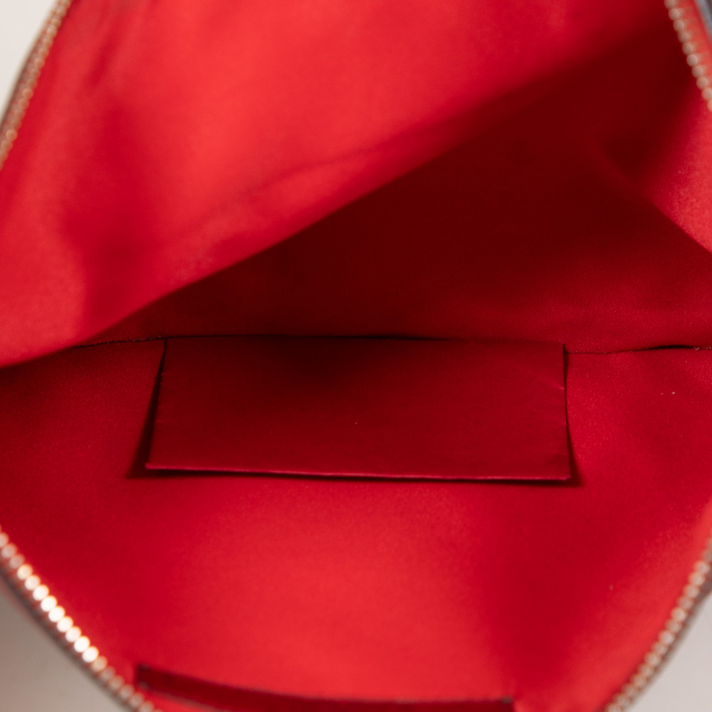 Valentino Garavani Burgundy & Red Leather Clutch