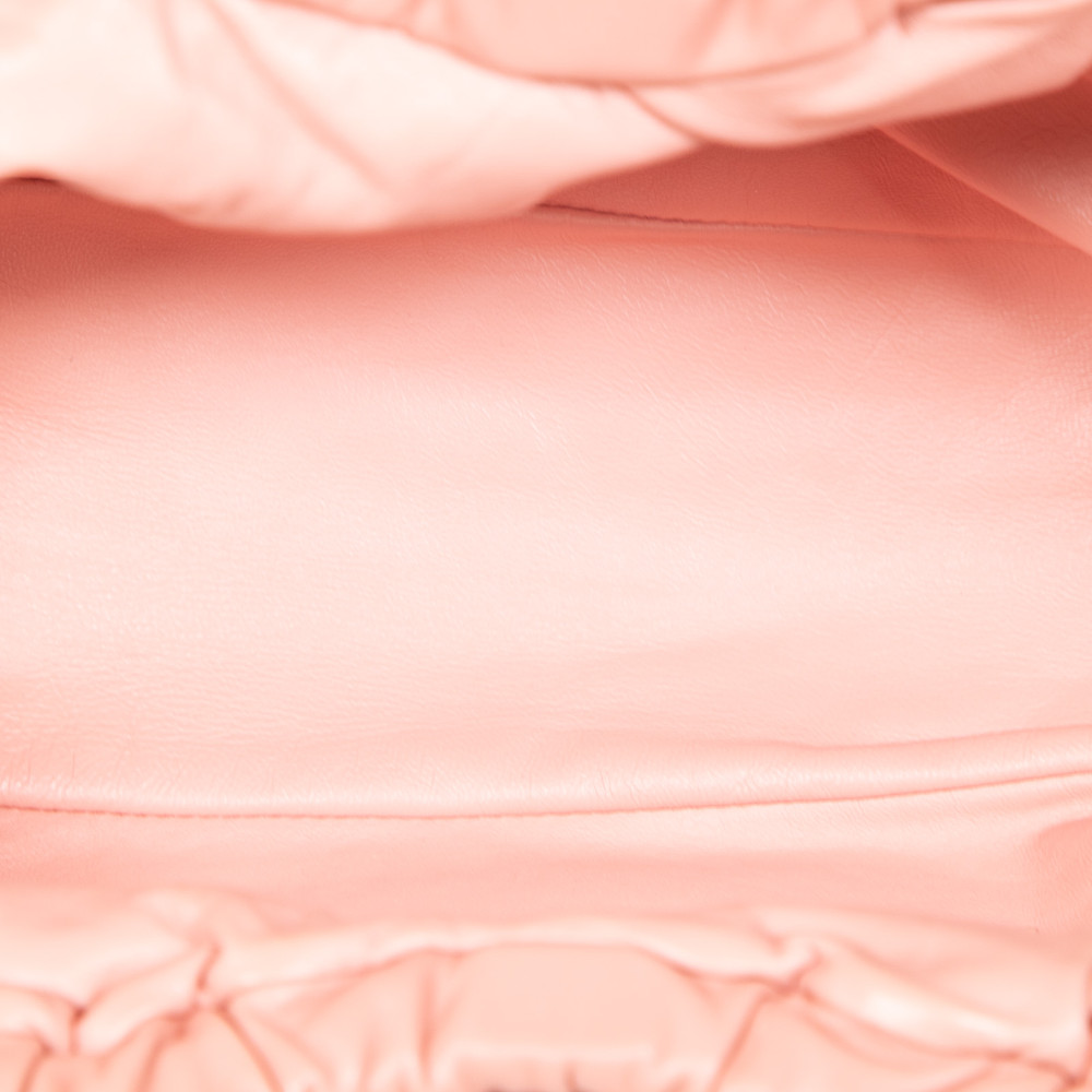 Mansur Gavriel Pink Leather Cloud Clutch