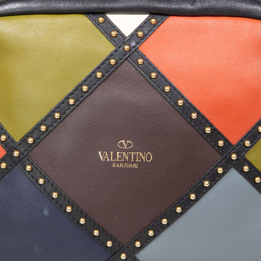 Valentino Garavani Colourblock Leather Studded Crossbody
