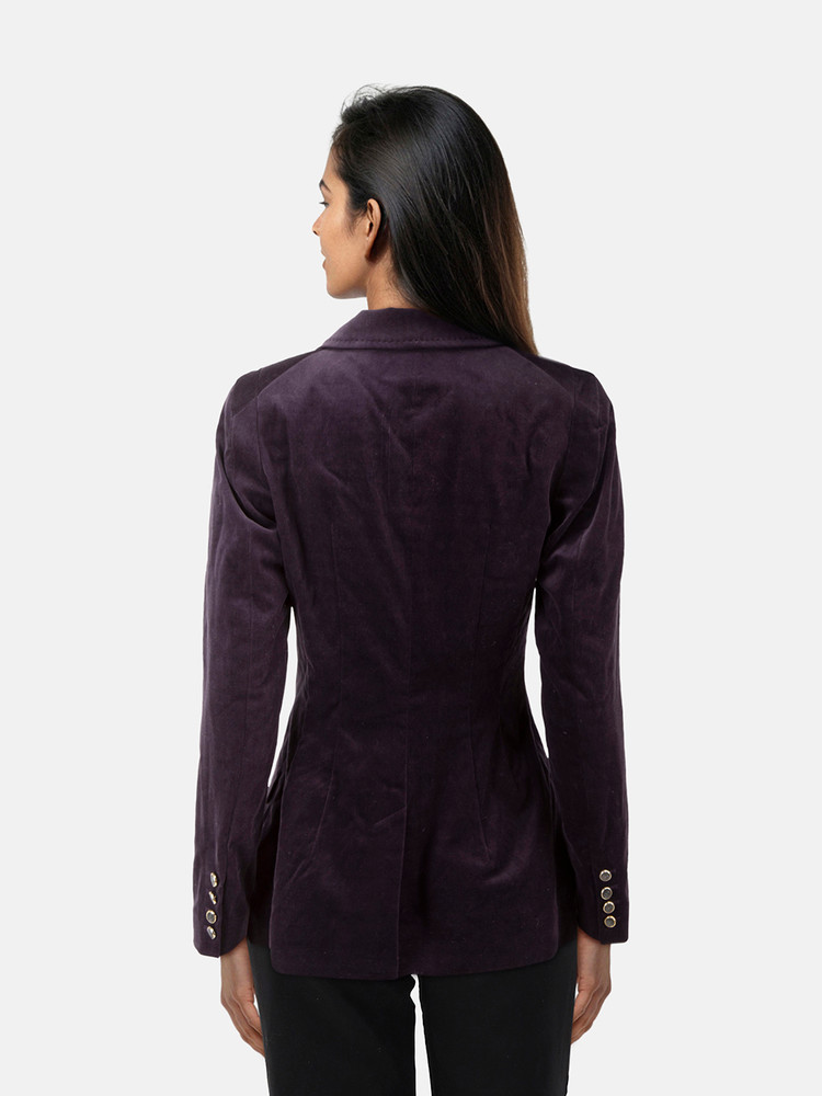 Temperley London Purple Velvet Blazer