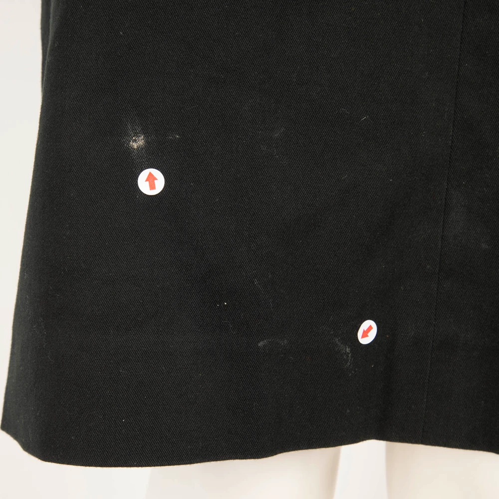 Céline Black Knee Length Zip Waist Skirt