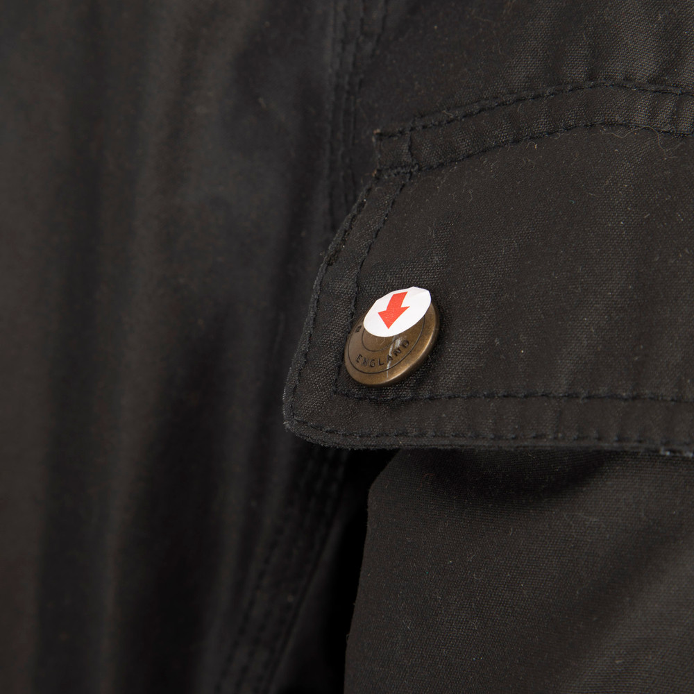 Belstaff Black Waxed Cotton Long Sleeve Jacket