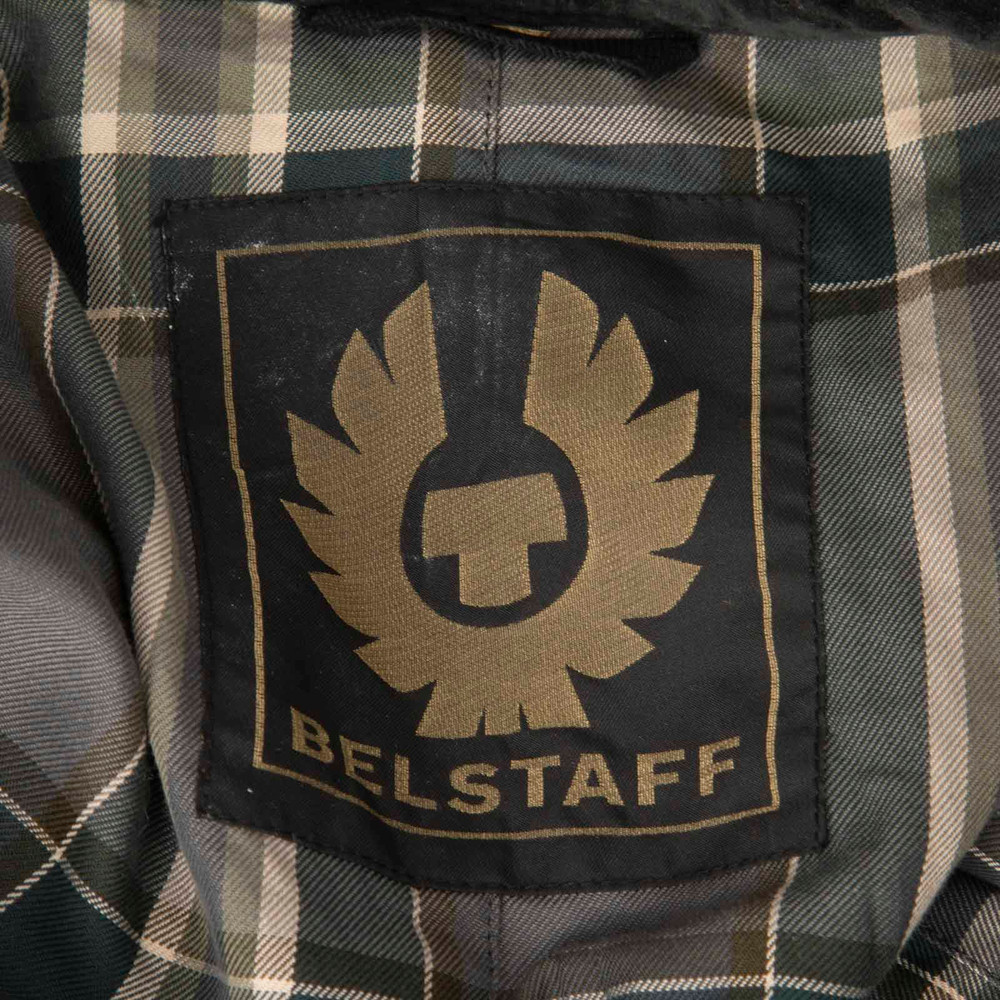 Belstaff Black Waxed Cotton Long Sleeve Jacket