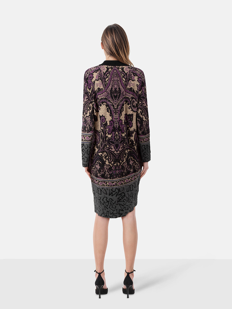 Etro Purple Abstract Pattern Cardigan