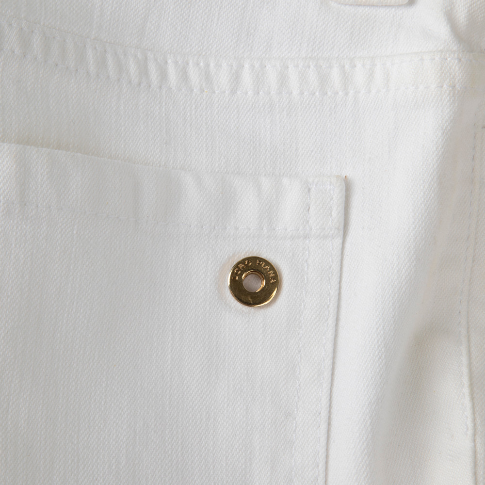Loro Piana White Denim Slim Capri Jeans