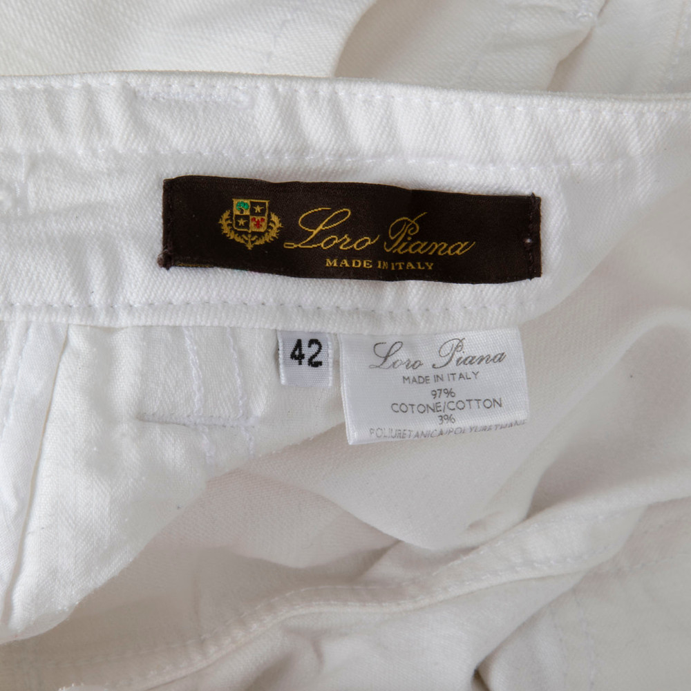 Loro Piana White Denim Slim Capri Jeans