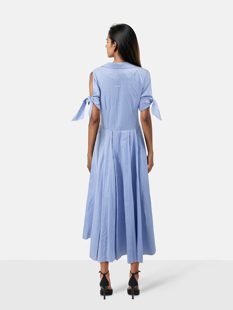 Milly Blue High Low Hem Dress