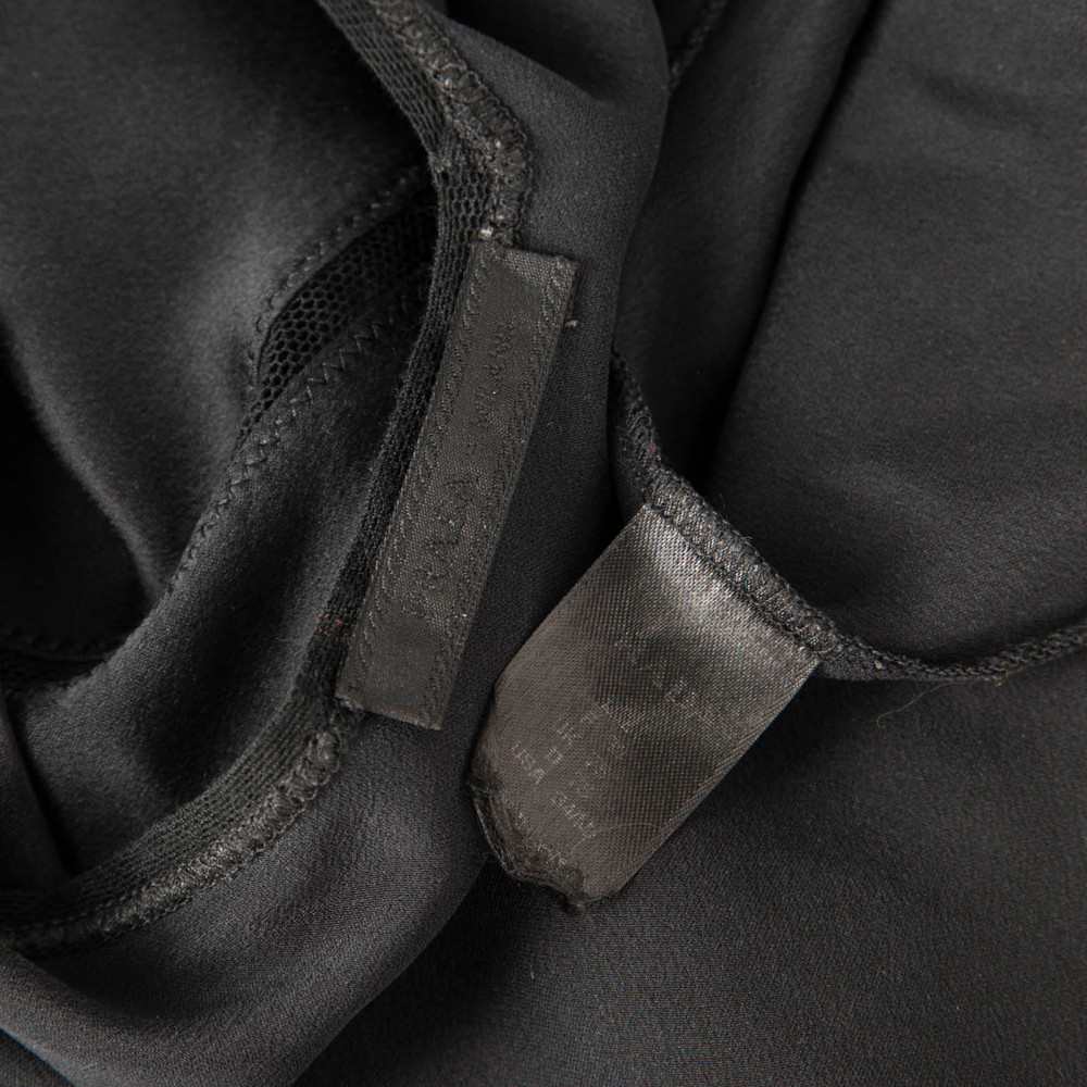 Prada Black Silk Midi Slip Dress