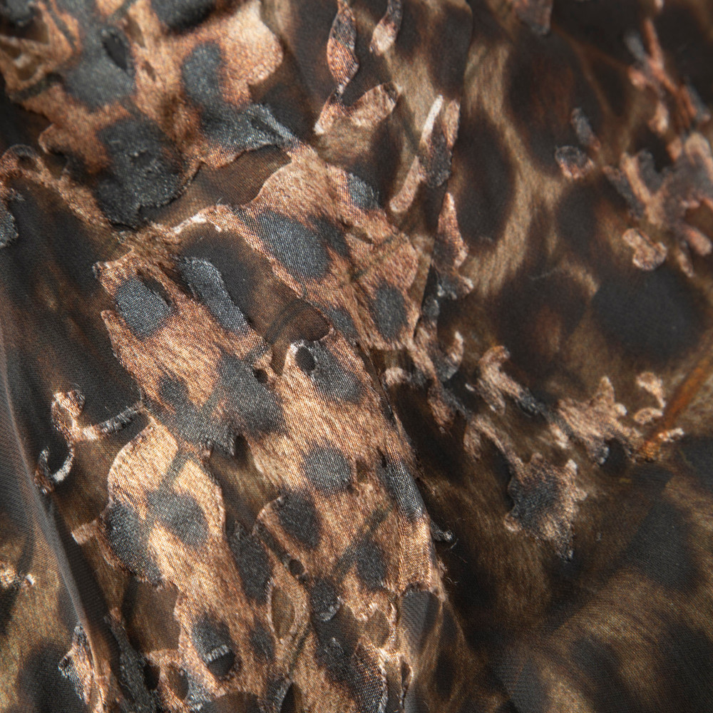 Preen By Thornton Bregazzi Brown Silk Leopard Skirt