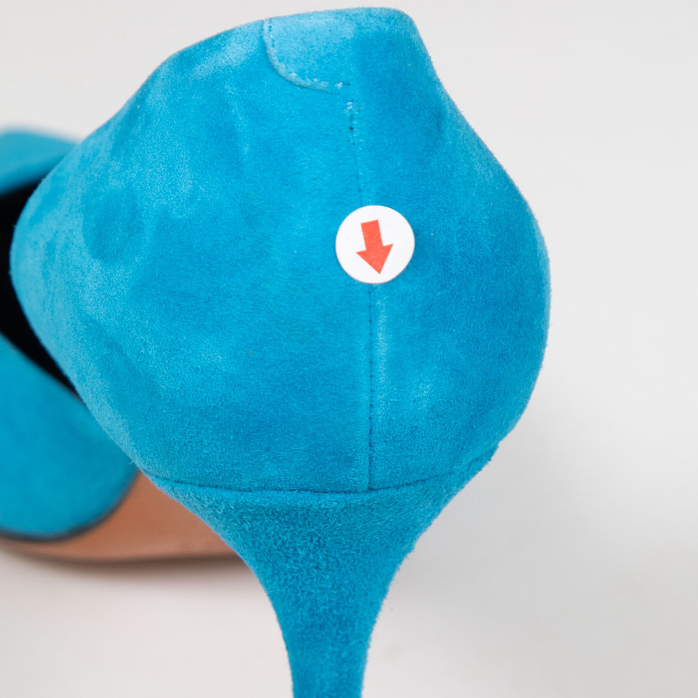 Céline Blue Suede D'Orsay Pumps