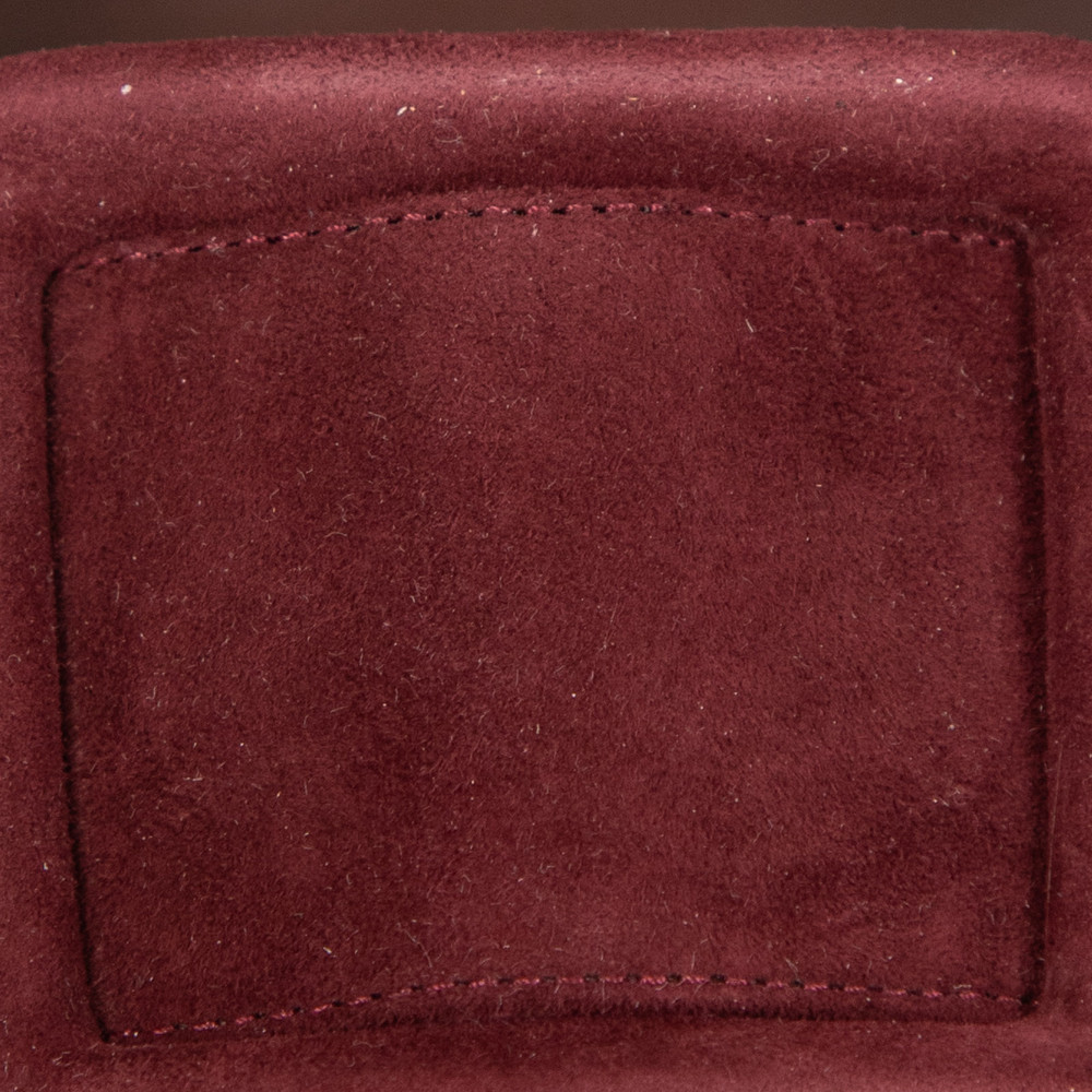 Manolo Blahnik Burgundy Suede Maysale Mules