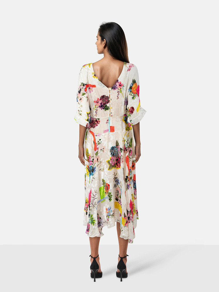 Preen By Thornton Bregazzi Floral Velvet Sheer Dress