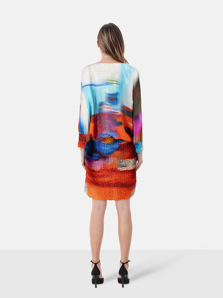 Dries Van Noten Silk Ruched Dress