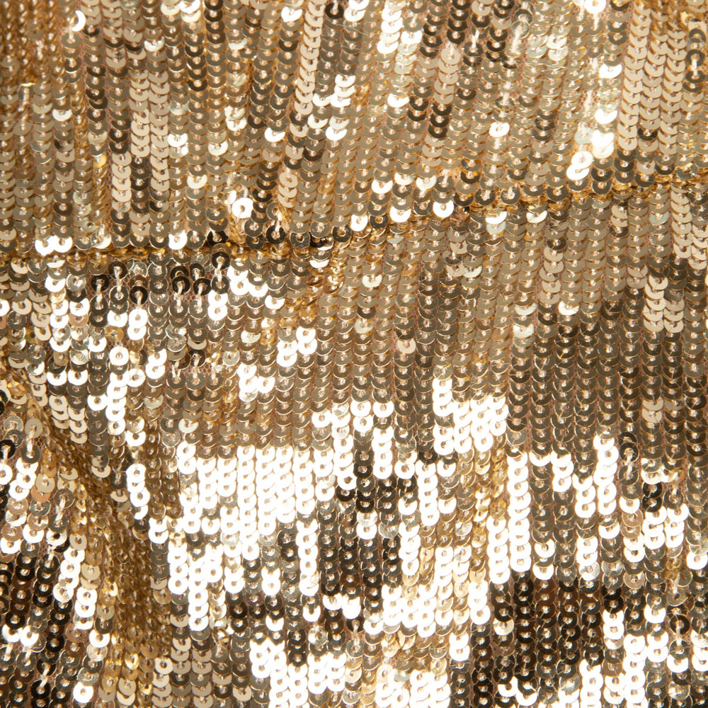Alice + Olivia Gold Sequinned Midi Dress