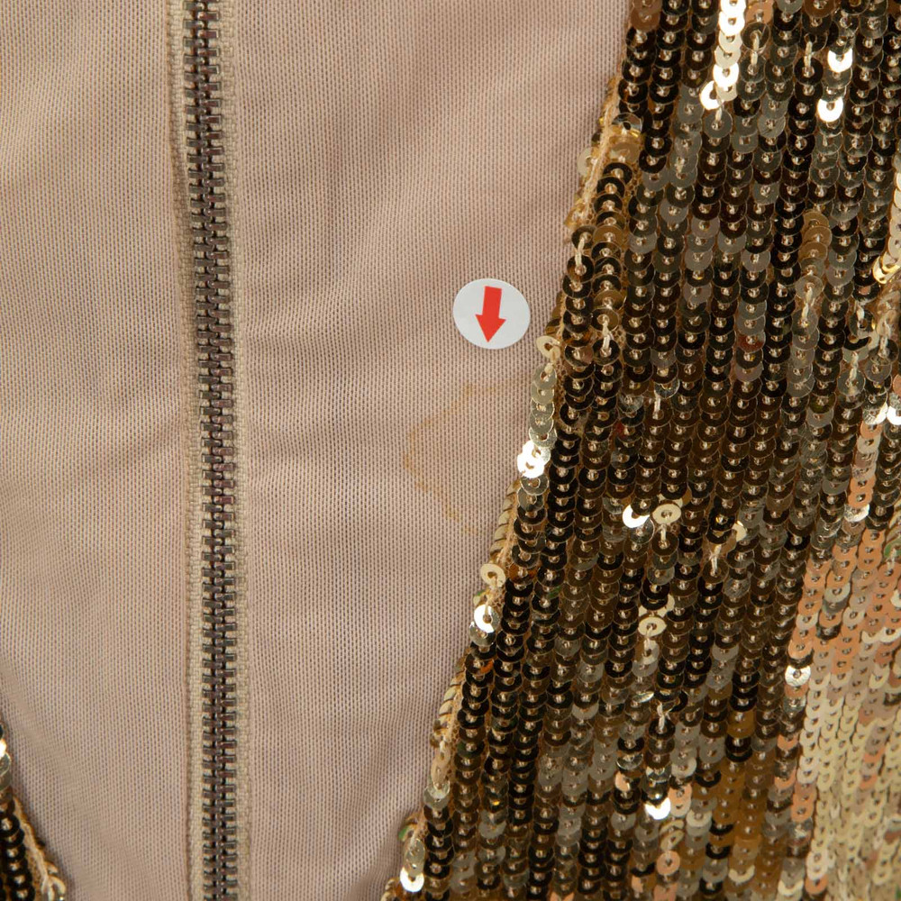 Alice + Olivia Gold Sequinned Midi Dress