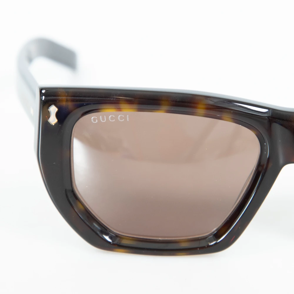 Gucci Havana Geometric Tinted Sunglasses