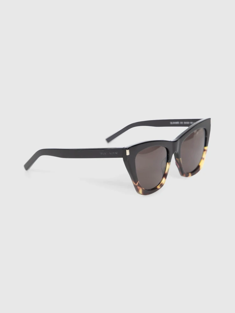 Saint Laurent Black & Havana Cat Eye Sunglasses