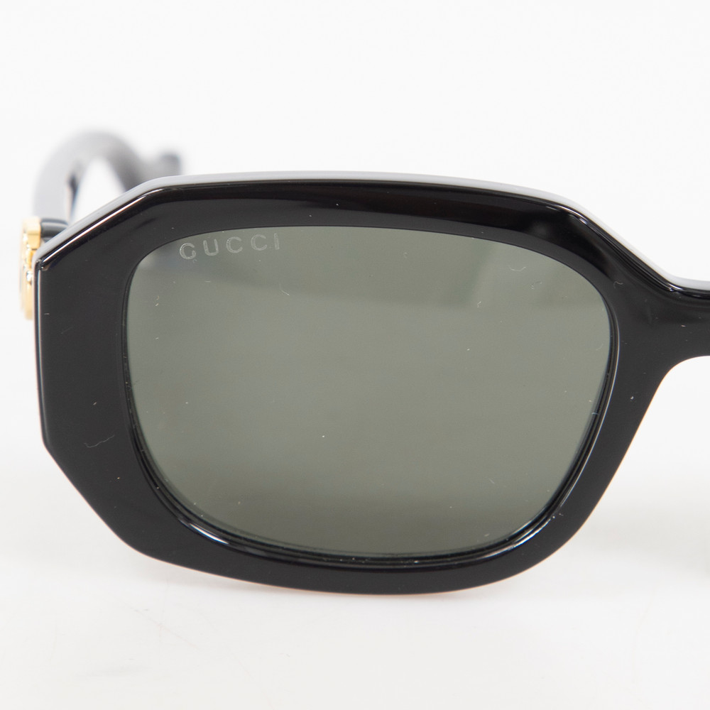 Gucci Black Rectangle GG Logo Sunglasses