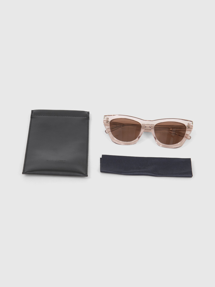 Saint Laurent Nude Brown Cat Eye Sunglasses