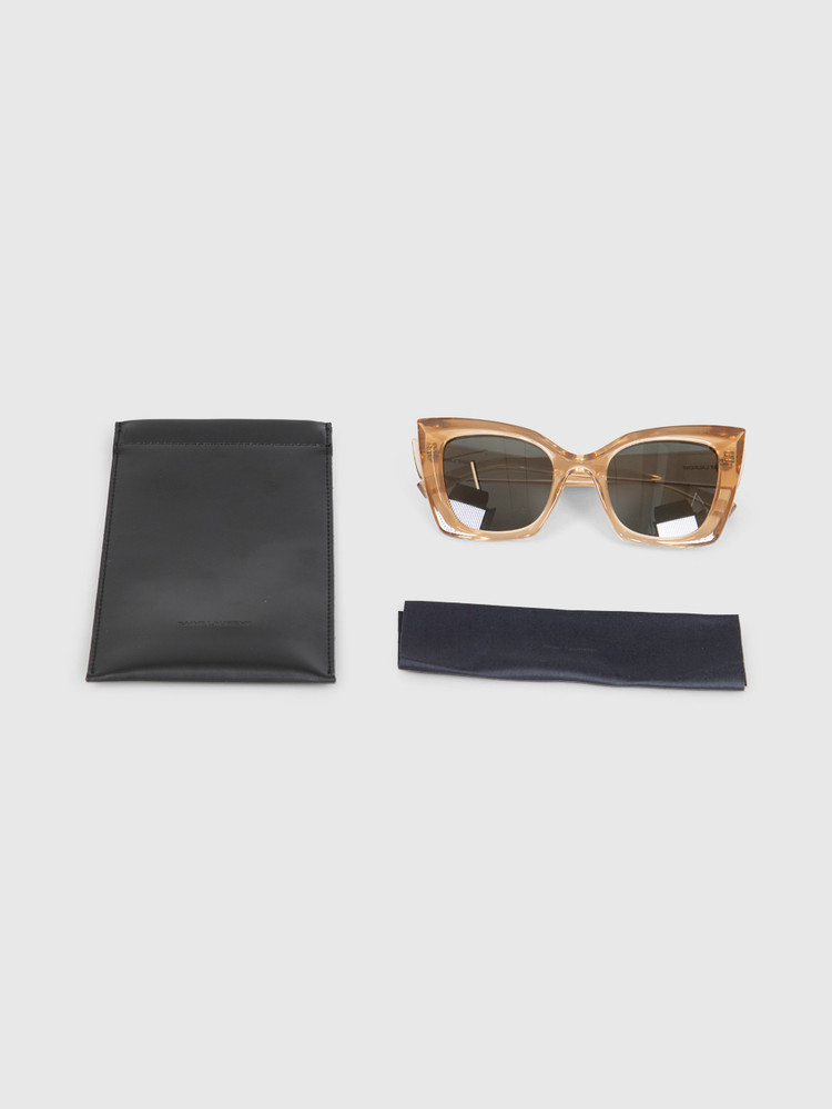Saint Laurent Nude Grey Cat Eye Sunglasses