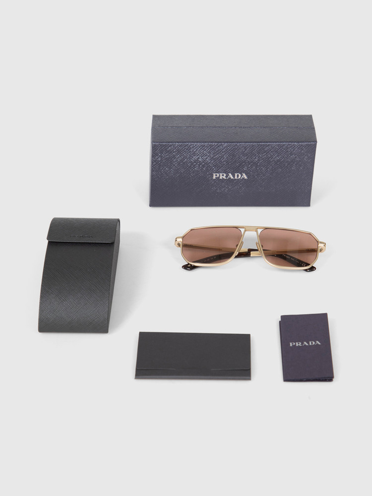 Prada Pink Tinted Square Sunglasses